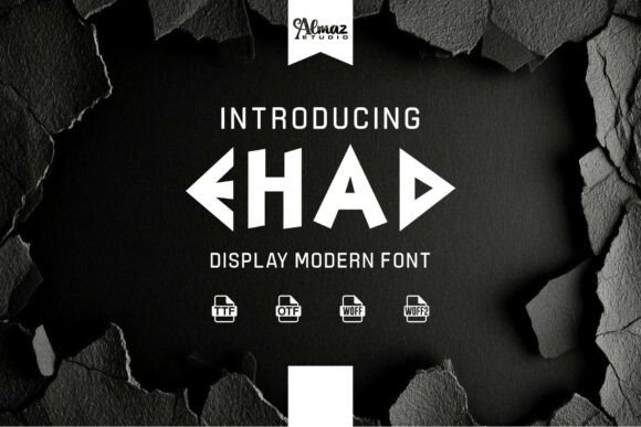 Ehad: Bold Geometric Typography for Modern Design