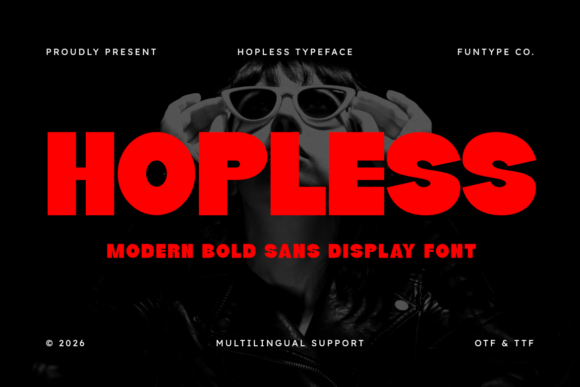 Hopless: Bold Modern Typography for High-Impact Design
