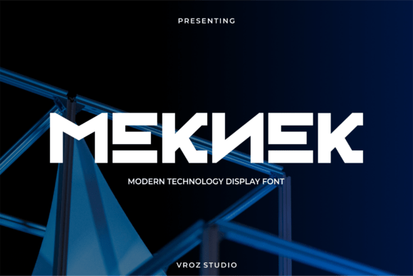 Meknek: A Modern Tech Display Font for Bold Visuals