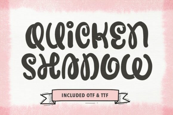 Quicken Shadow: Whimsical Display Typography