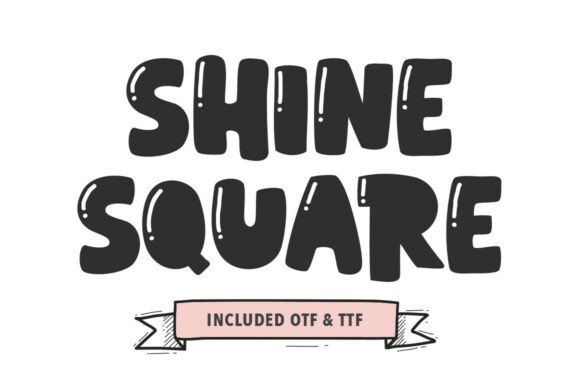 Shine Square: Harnessing High-Gloss Typography for Playful Brand Identity