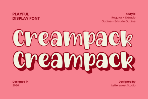 Why Creampack Is the Retro Display Font Your Next Design Project Needs